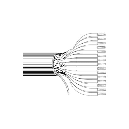 Belden Multi-Conductor Cable, AWM, 24 AWG, 40 C, Chrome, PVC, Stranded, 300V AC, Indoor, 1000 ft 9545 0601000